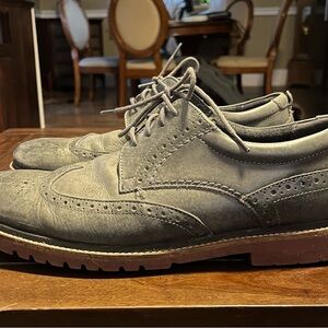 Rockport Mens Gray Wingtip shoes